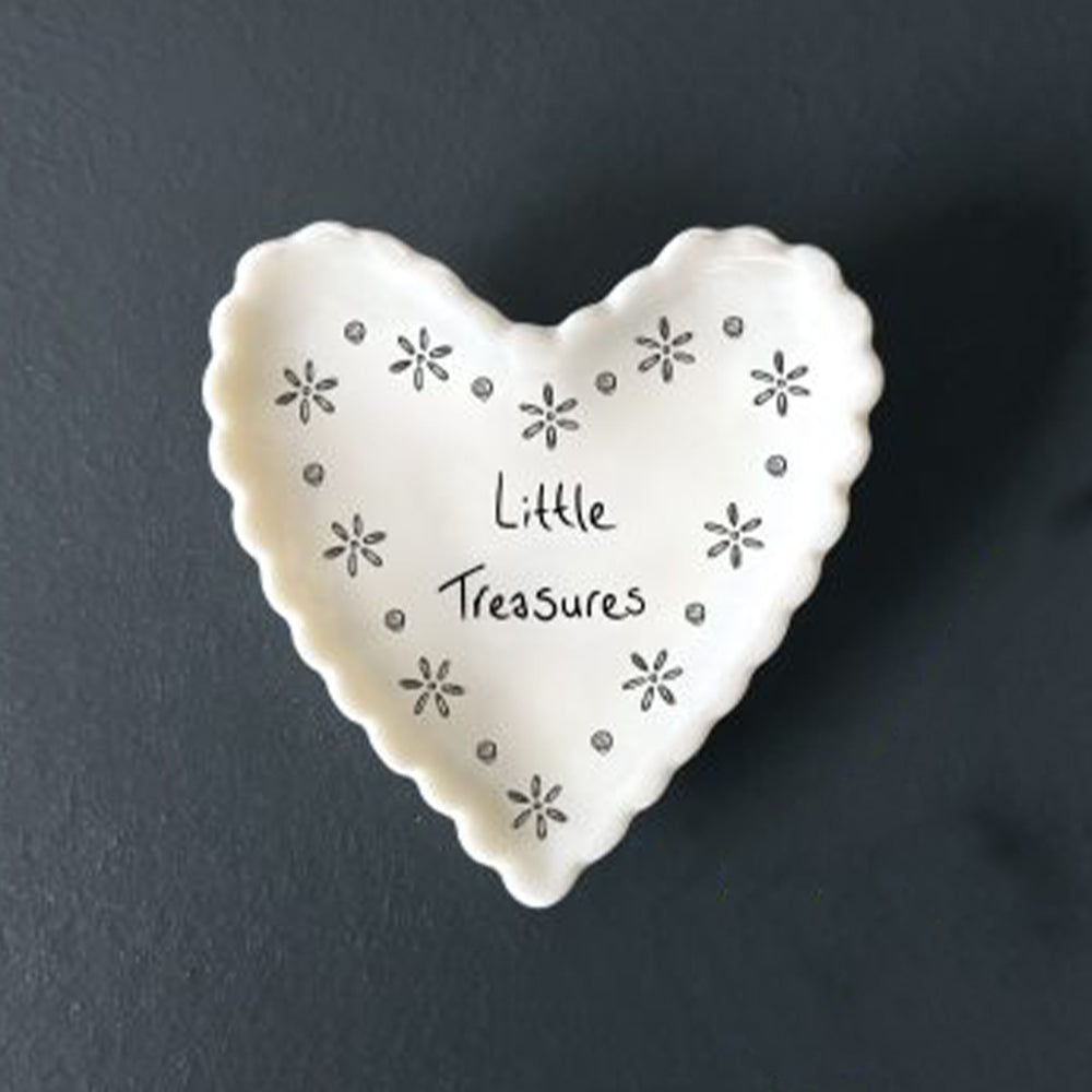 Little Treasures | Little Scalloped Heart Dish | Little Gift | Cracker Filler