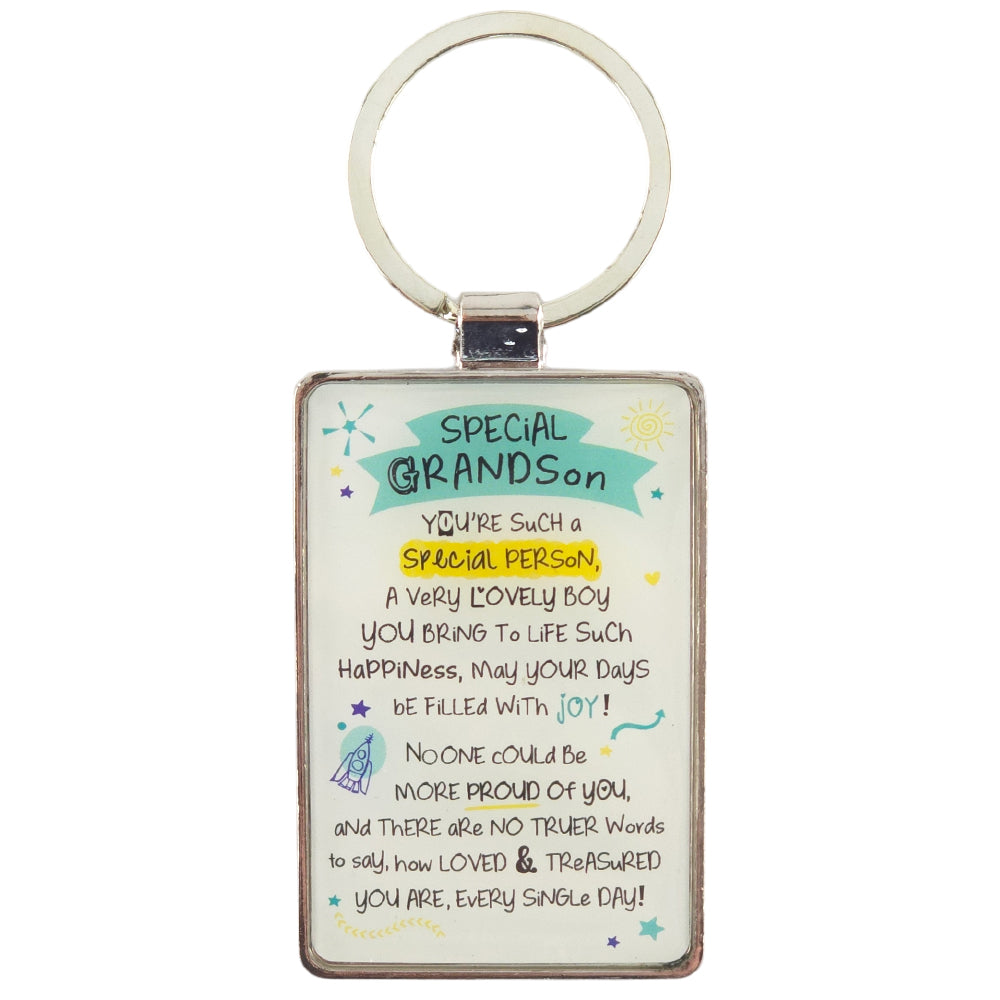 Special Grandson Verse | Metal Keyring | Little Gift | Cracker Filler