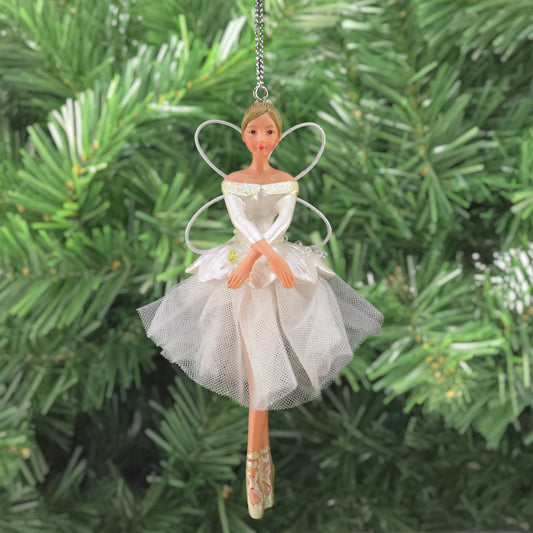 Sage Fairy | Christmas Tree Decoration | 12cm | Gisela Graham | Crossed Arms