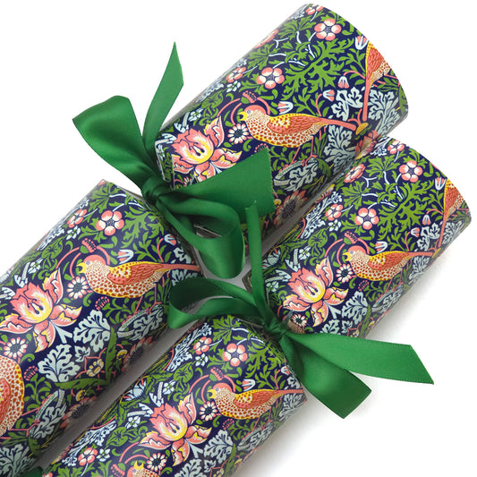 Green & Navy Strawberry Thief | William Morris | Cracker Making Craft Kit