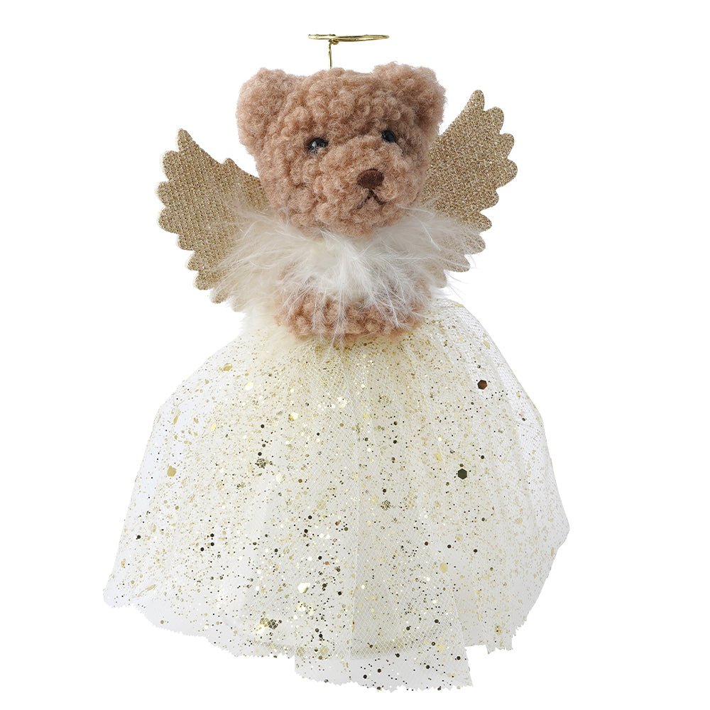 Gold | Teddy Bear Angel | Christmas Tree Topper | 17cm Tall