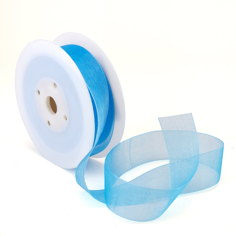 40mm or 25mm Organza Ribbon | Woven Edged | 25m Roll | Choice of Colours