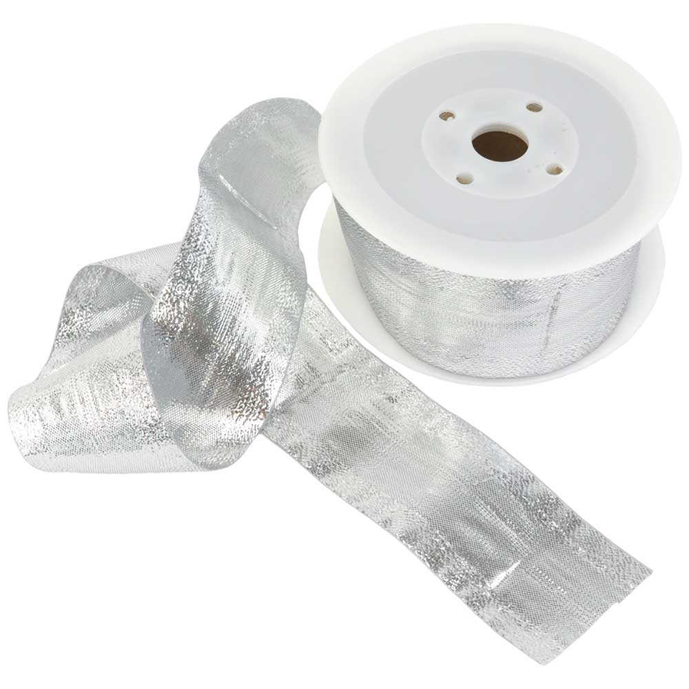 Silver or Gold | 15mm to 40mm Wide | Metallic Flexible Lurex Ribbon | 20m Reel