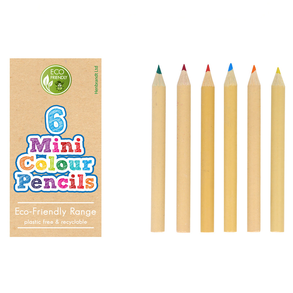 Mini Colouring Pencils | 4 or 6 Pack | Little Gift | Cracker Filler