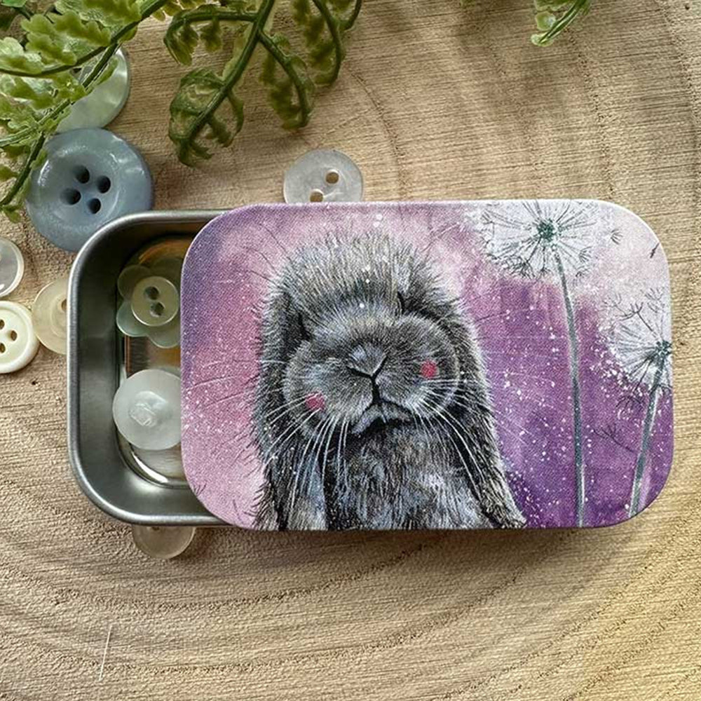 Misty Bunny | Little Slide Shut Tin to Fill | Cracker Filler Gift