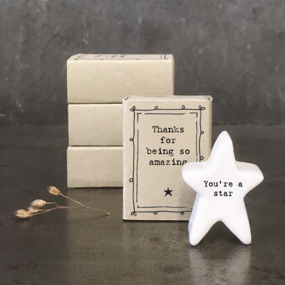 Thanks For Being So Amazing | Porcelain Star | Cracker Filler | Little Gift