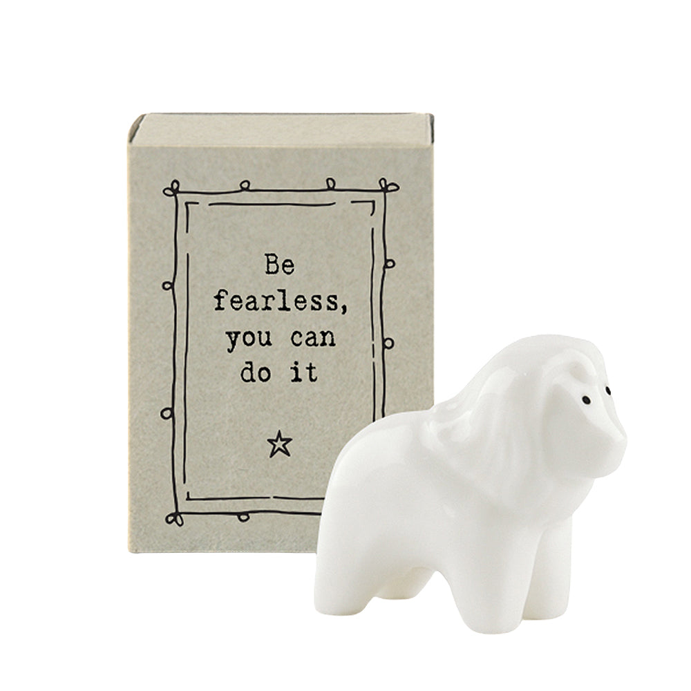 Be Fearless You Can Do It | Porcelain Lion | Cracker Filler | Little Gift