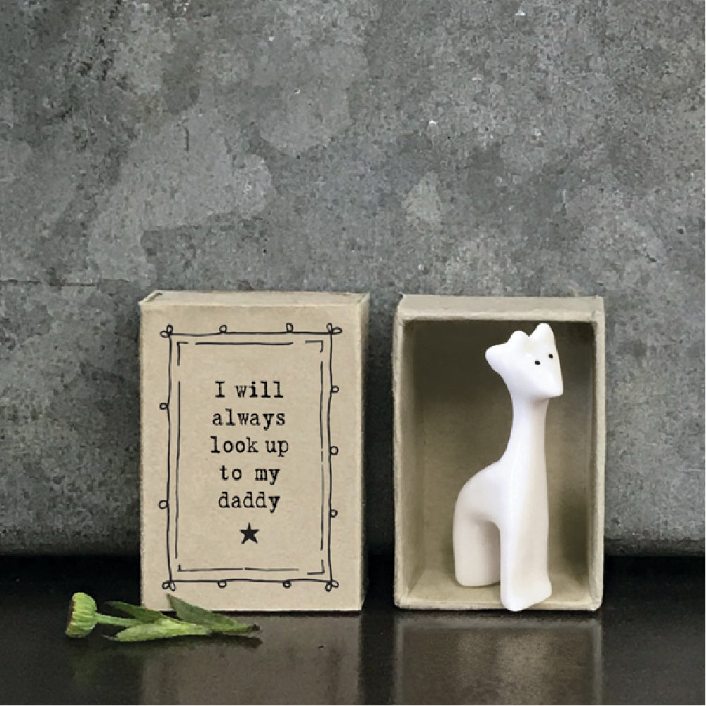 I Will Always Look Up To My Daddy | Porcelain Giraffe | Cracker Filler Gift