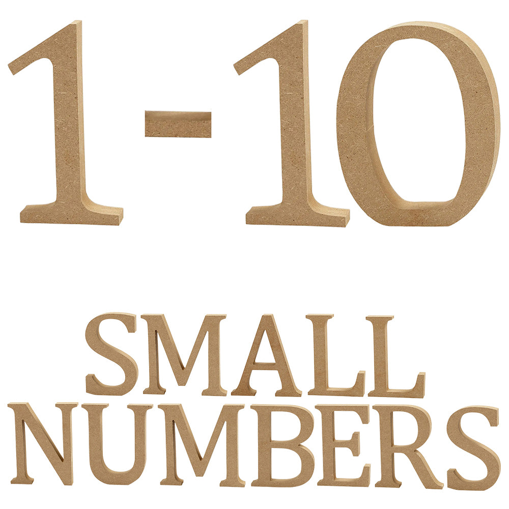 Small 8cm Wooden MDF Letters, Numbers & Symbols | Wood Shapes for Crafts
