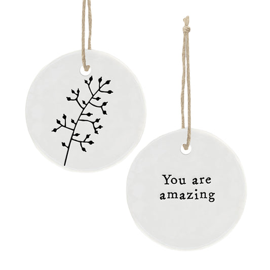 You Are Amazing Mini Porcelain Hanger | Cracker Filler | Mini Gift