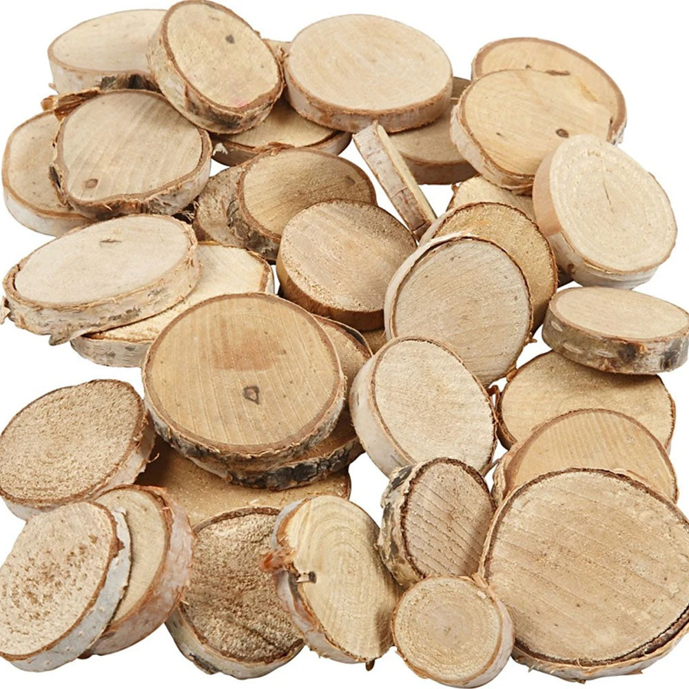 Natural Wood Discs with Bark for Floristry & Adult Crafts - 25mm to 45 –  Home at Christmas