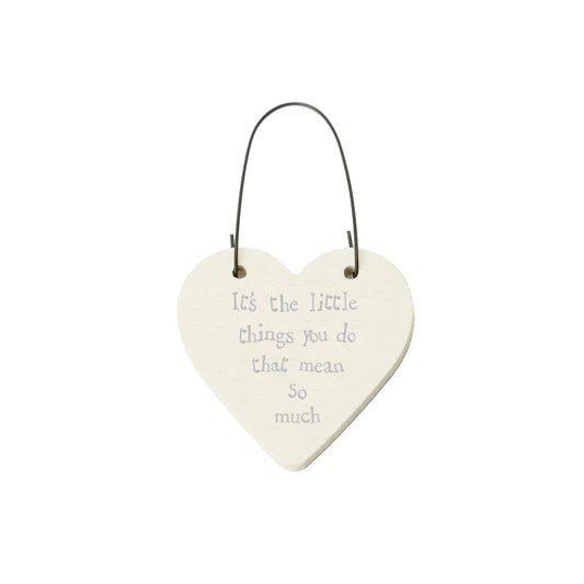 The Little Things You Do - Mini Wooden Hanging Heart | Cracker Filler | Mini Gift