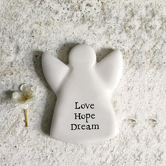 Love Hope Dream | Guardian Angel | Porcelain Token | Cracker Filler Gift