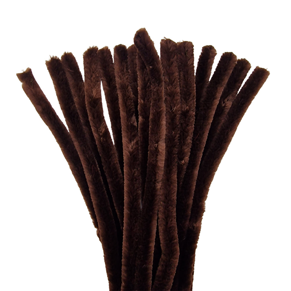 15Pk 15mm Single Colour Packs 30cm Chunky Chenille Stems Craft Pipe Cleaners