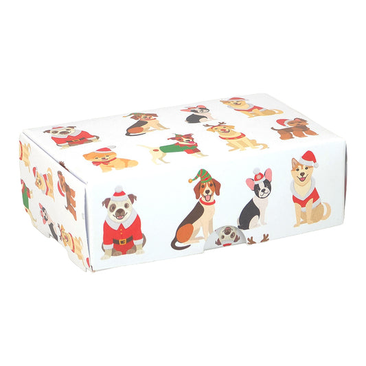 Christmas Dogs | Little Gift Box | Soap Bar Sized | Single or 6 Boxes | 57x88x30mm