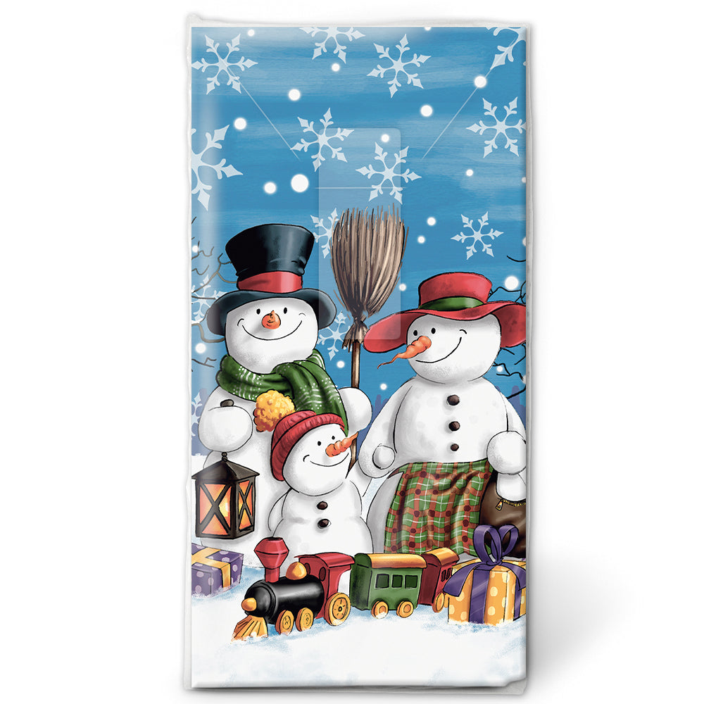 Snowman Family | Pocket Size Tissue Pack | Little Gift | Cracker Filler
