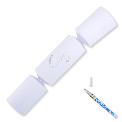 White | 12 Personalise Your Own Crackers | Make & Fill Your Own | With Pen