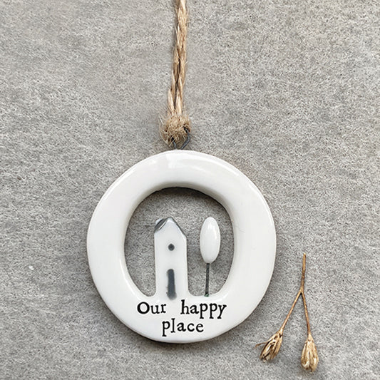 Our Happy Place | Little Open Porcelain Ornament | Cracker Filler | Little Gift