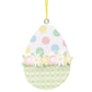 7cm Green Dotty Floral Wooden Easter Tree Decoration Hanging Ornament | Gisela Graham