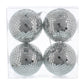 10cm Mirror Balls | Pack of 4 | Christmas Tree Decoration Bauble | Glitter Ball