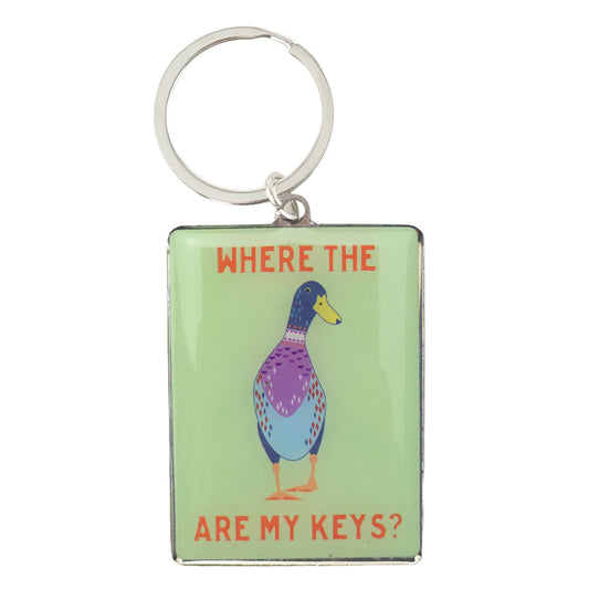 Where The Mallard Are My Keys? | Metal Keyring | Mini Gift | Cracker Filler