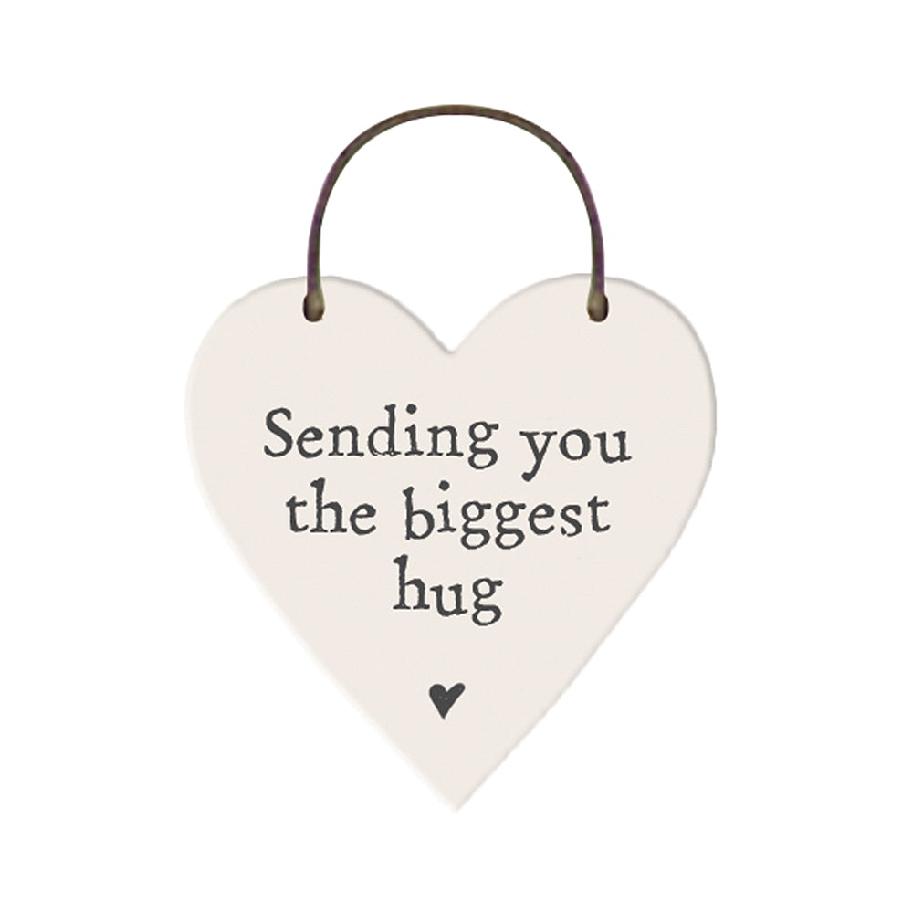 The Biggest Hug | Little Wooden Hanging Heart | Mini Gift | Cracker Filler