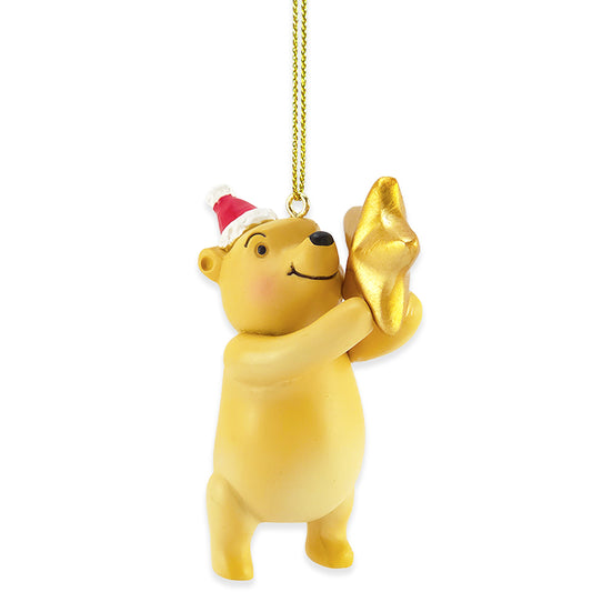 Winnie the Pooh & Gold Star | Christmas Tree Decoration | Gisela Graham