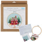 Christmas Gingerbread Cottage | Complete Embroidery Kit with Hoop | 15cm Wide