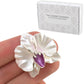 Lilac-White Orchid Brooch | 4cm Tall | Little Gift for Ladies | Cracker Filler
