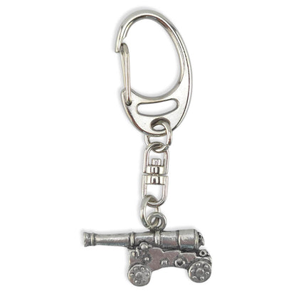 Cannon | English Pewter 3D Keyring | Little Gift | Cracker Filler
