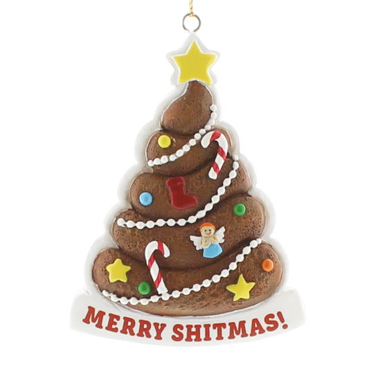 10cm Merry Shitmas Funny Christmas Tree Hanging Ornament | Secret Santa