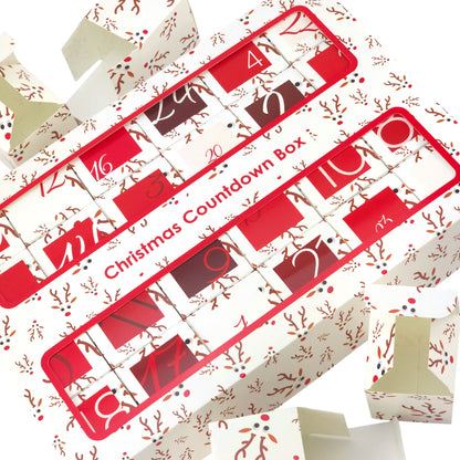 Advent Calendar Making Kit | 24 Cube Boxes & Outer Box | Googly Rudolph