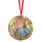 Peter Rabbit at Christmas | Fillable Tinware Spherical Baubles Collection | 7cm