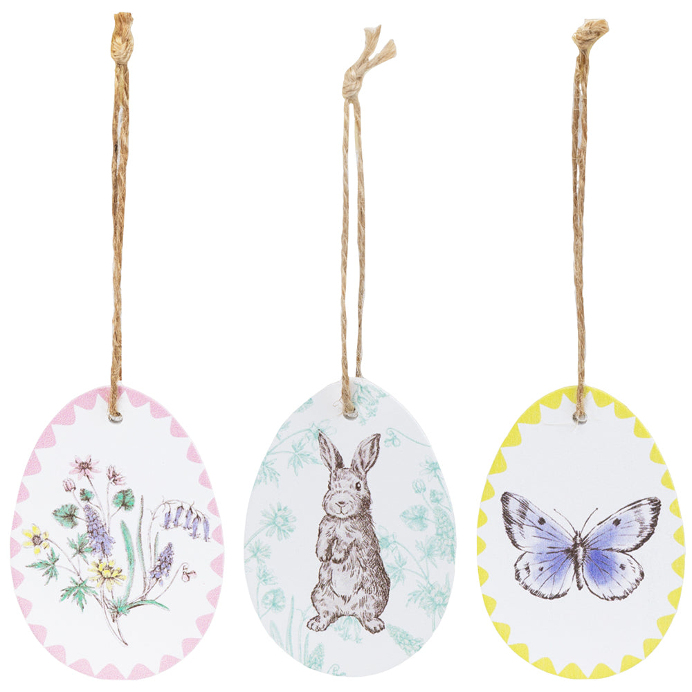 Pastel Hanging Easter Tree Decorations | Loving Nature | Set of 3 | 7cm Tall