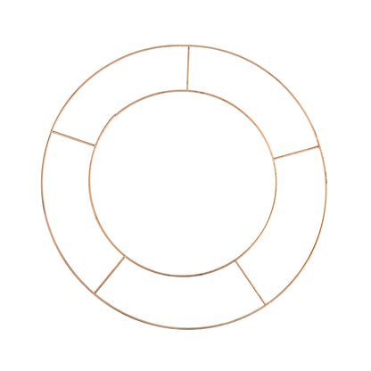 15cm to 30cm | Metal Double Ring Wreath Making Base | Matt Gold