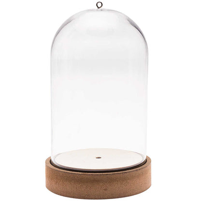 Plastic Bell Jar | Dome on MDF Base | 11cm to 27cm Tall | Arts, Crafts & Display