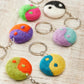 Yin Yang Felt Keyring | Fair Trade | Single | Mini Gift | Cracker Filler