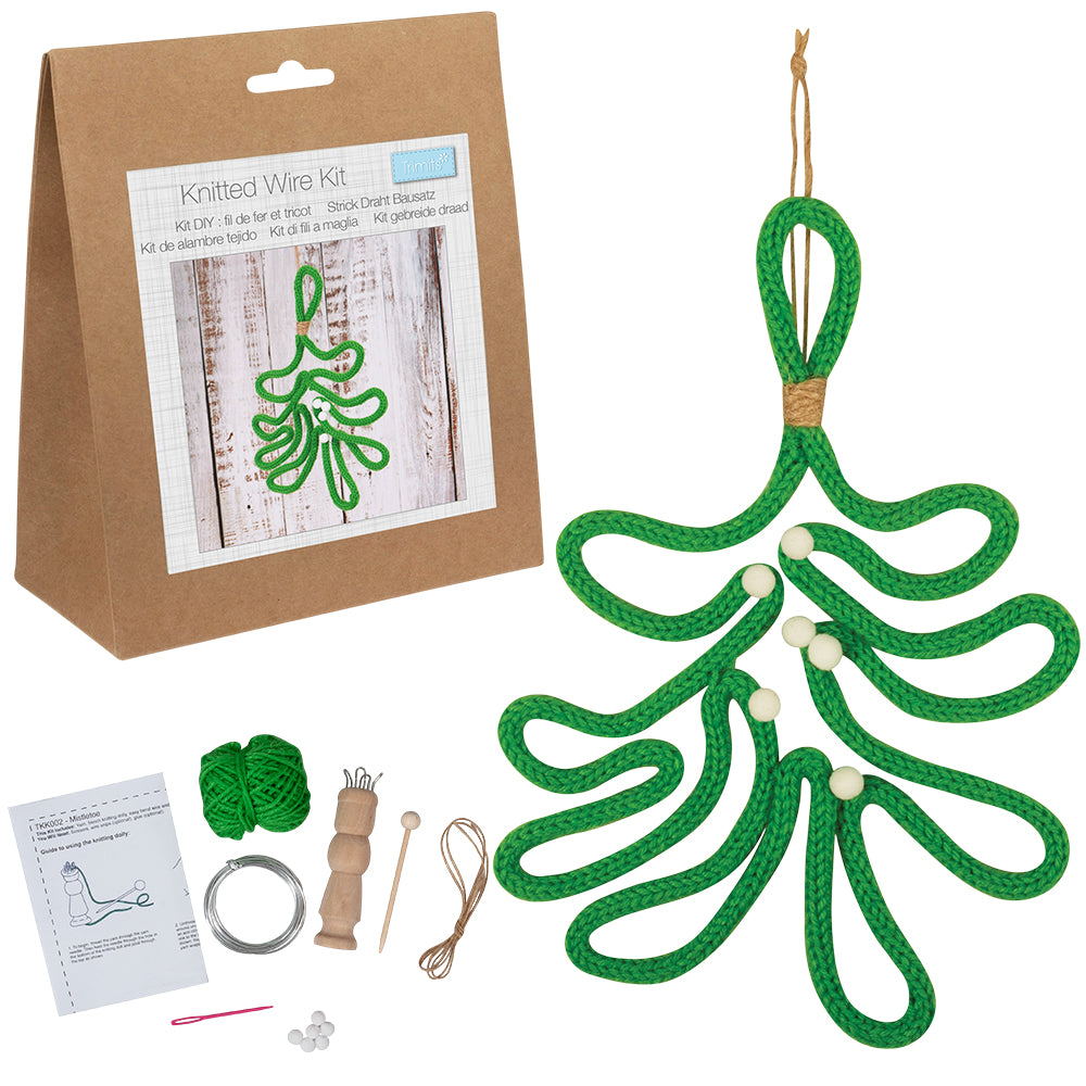 Mistletoe | French Knitting Wire Word Christmas Kit | With Knitting Dolly