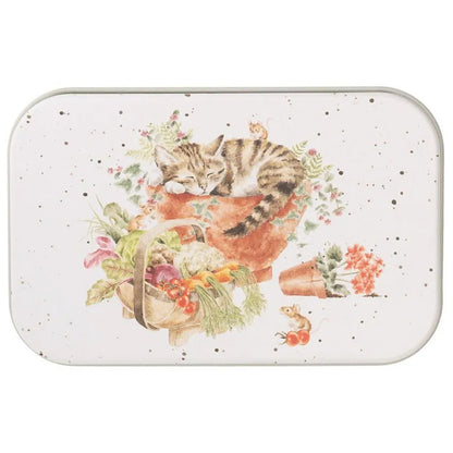 The Garden Cat | 9cm Wrendale Lidded Tin | Cracker Filler | Little Gift