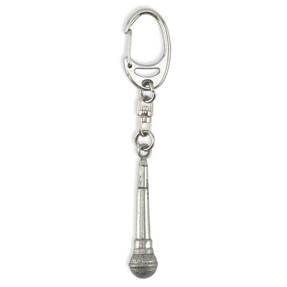 Microphone | Chunky English Pewter 3D Keyring | Little Gift | Cracker Filler