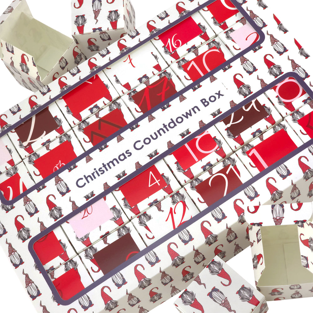 Advent Calendar Making Kit | 24 Cube Boxes & Outer Box | Nordic Gonk