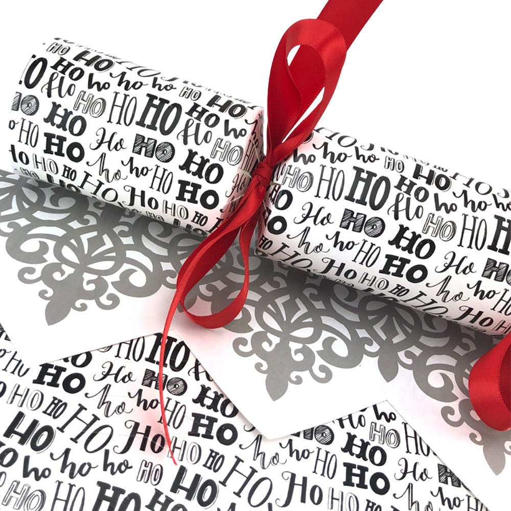 Ho Ho Ho Print | Christmas Cracker Making Craft Kit | Make & Fill Your Own