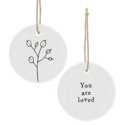 You Are Loved | Little Porcelain Ornament | Cracker Filler | Little Gift
