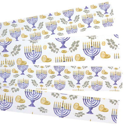 30 Reusable Paper Chains | Watercolour Hanukkah | No Glue Needed | 2.5m