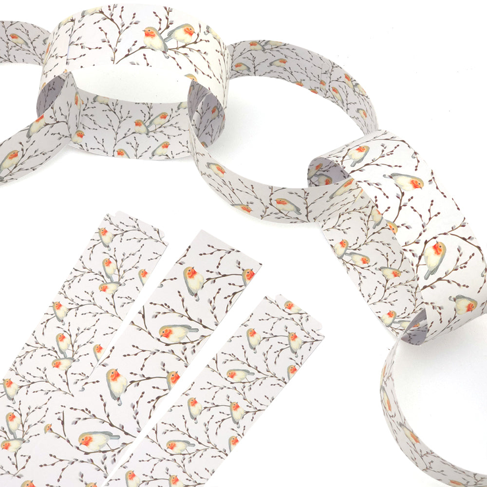 30 Reusable Christmas Paper Chains | Willow & Robin | No Glue Needed | 2.5m