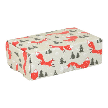 Christmas Fox | Little Gift Box | Soap Bar Sized | Single or 6 Boxes | 57x88x30mm