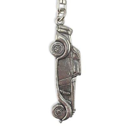 Vintage Car | Chunky English Pewter 3D Keyring | Little Gift | Cracker Filler