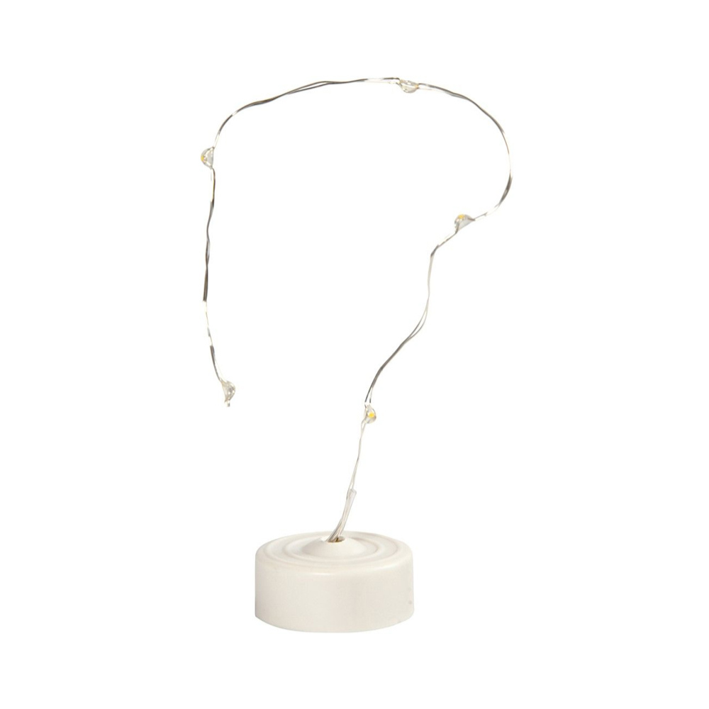 Plastic Bell Jar Cloche on Wooden Stand & LED Lights for Crafts - Choice of Sizes