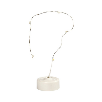 Plastic Bell Jar Cloche on Wooden Stand & LED Lights for Crafts - Choice of Sizes