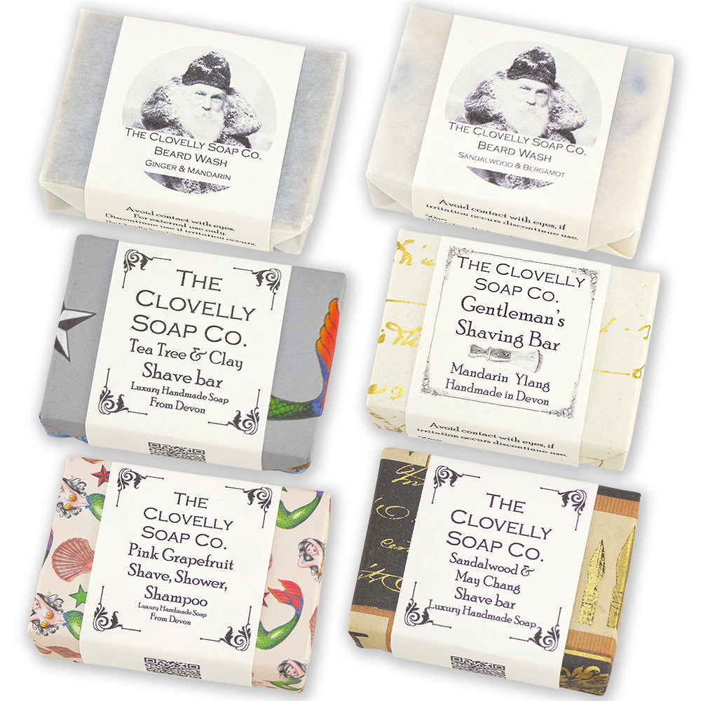 Luxury Shave & Beard Wash Bars | 50g | Little Gift | Cracker Filler